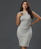 Small V Opened Panel Bodycon Dress